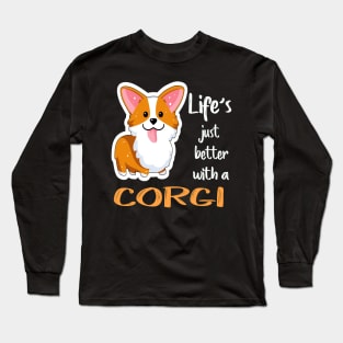 Life'S Just Better With a Corgi (207) Long Sleeve T-Shirt